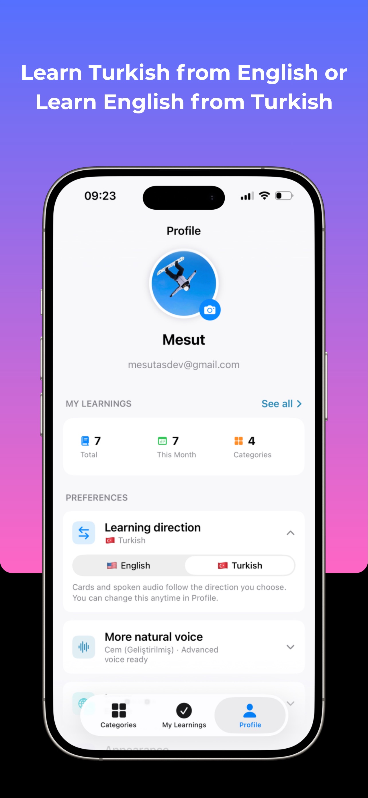English Pro screen 4